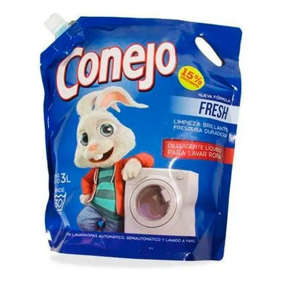 Jabón Líquido Para Ropa Conejo 3 Litros Fresh
