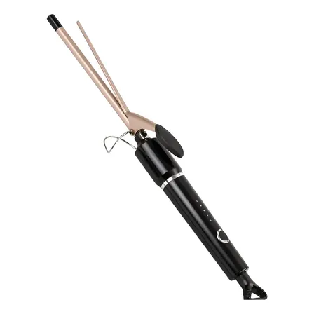Modelador Cachos Fino Profissional 9 Mm De Barril Cerâmica Com Pinça 127/220v