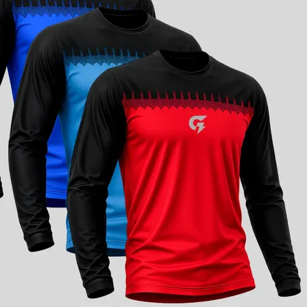 Kit 3 Camiseta Dry Fit Manga Longa Proteção Segunda Pele Kit 3 Gg