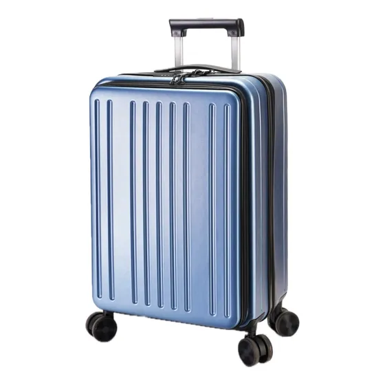 Maleta De Viaje 12 Kilos, Doble Compartimento Azul Marino Rayas