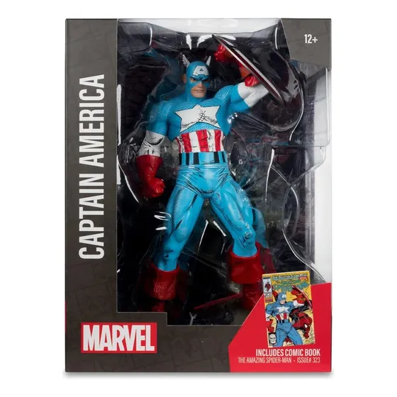 Mcfarlane Figura Estatua Marvel Capitan America Comic Book