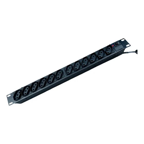 Regua Rack 19 Filtro Linha 10a 12 Tomadas Extensão Eletrica