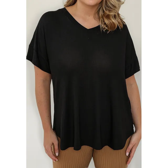 Remera Cuello V Semi Evase Talles Grandes Especial