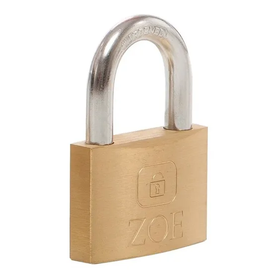 Candado Plano 40 Mm Cuello Estándar Zoe Bronce Cepillado