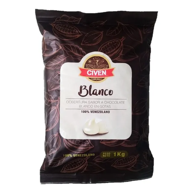 Cobertura Sabor A Chocolate Blanco De 1 Kg En Gotas Civen