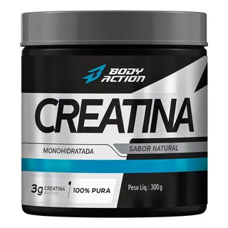 Creatina Monohidratada 300g 100% Pura Bodyaction Sabor Sem Sabor Creatina Monohidratada 300g 100% Pura Bodyaction Sabor Sem Sabor