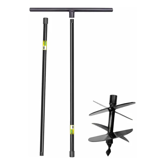 Cavadeira Trado 6 Pol Base 15cm Perfurador Manual 2 Extensão