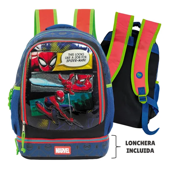 Bolso Morral + Lonchera Integrada Spiderman Comics Marvel