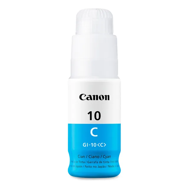 Tanque De Tinta Canon 3391C001AA Gi-10 Cian 70ml Para G5010/g6010/g7010