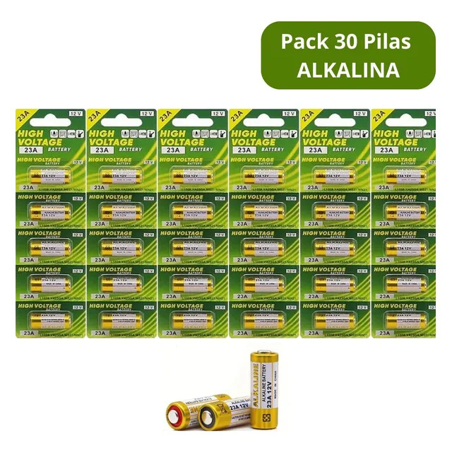 Pilas Alcalina 23a X30 Unids A23 Alarmas Portones Remoto