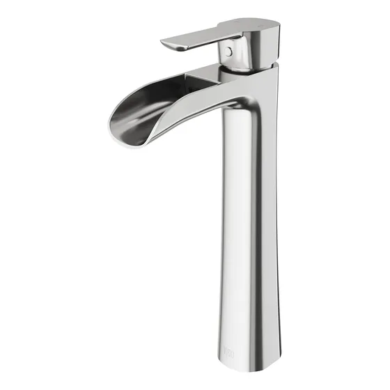 Grifo Baño Un Solo Agujero Para Fregadero Recipiente Niquel