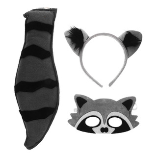 Set De Accesorios For Cosplay Con Forma De Mapache, Diadema Set De Accesorios For Cosplay Con Forma De Mapache, Diadema