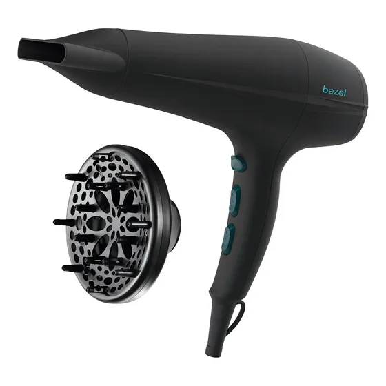 Secador De Pelo Iónico 2000 W Bezel Color Negro