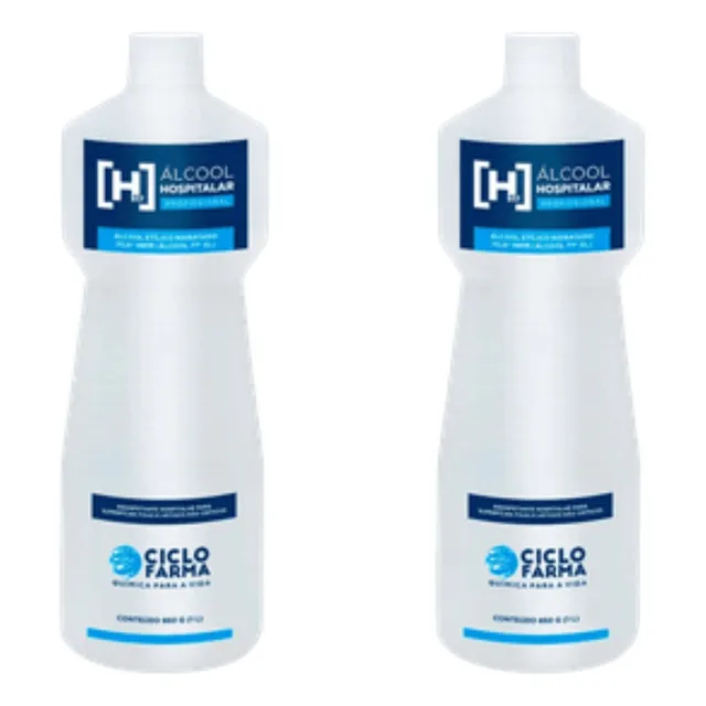 Alcool 70 Liquido 1l Hospitalar (kit C/2 Unid) - Ciclo Farma