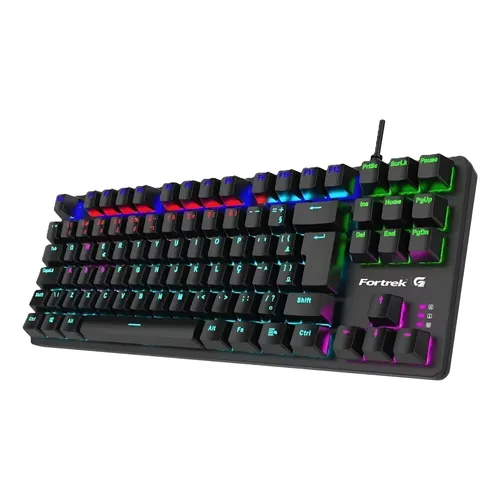 Teclado Gamer Mecânico Rgb Cruiser Dark Grey Fortrek Cor de