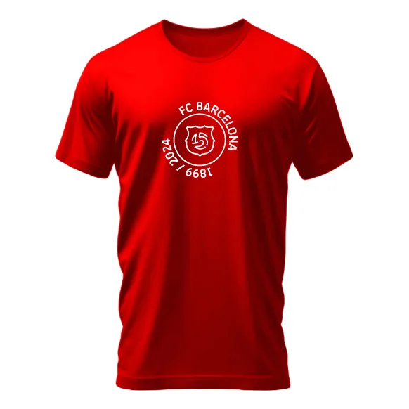 Playera Logo Barcelona Fc 125 Aniversario