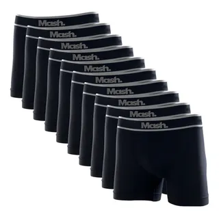 Kit 10 Cuecas Boxer Microfibra Sem Costura Mash Kit 10 Cuecas Boxer Microfibra Sem Costura Mash