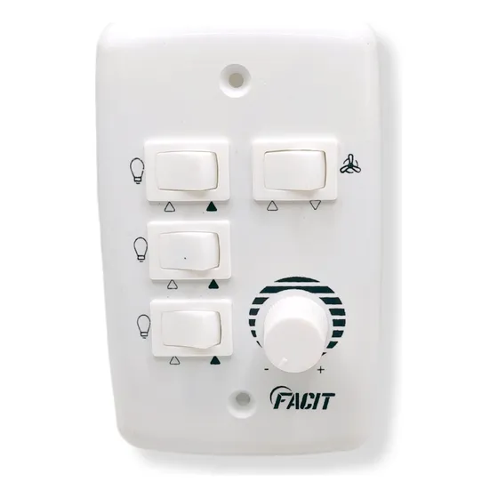 Controle P/ Ventilador De Teto 4x2 Rotativo Bivolt C/ 3 Lamp