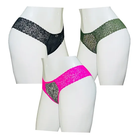 Paquete De 3 Tangas Mujer Originales Pol Secret Con Diseño 