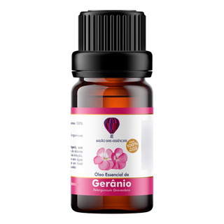 Óleo Essencial Balão Das Essências Óleo Essencial De Gerânio En Frasco De 10ml/10g Gerânio 100% Puro E Natural Óleo Essencial Balão Das Essências Óleo Essencial De Gerânio En Frasco De 10ml/10g Gerânio 100% Puro E Natural