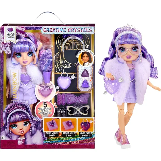 Rainbow High Creative Crystals Muñeca Violet Willow
