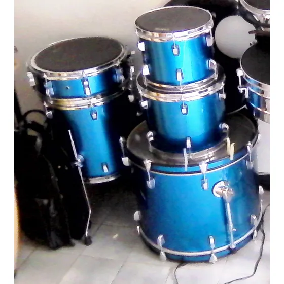 Bateria Ludwig Mod.accent Cs De 5 Tambores. Parches Remo