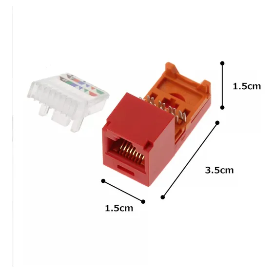Combo 5 Jack Coupler Panduit Cat 5e Rj45 Color Rojo Cj588rdy