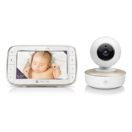Babá Eletrônica VM855 CONNECT Tela LCD 5.0 Wi-Fi Motorola Baby Branco