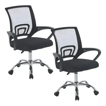 2 Sillas De Oficina Ejecutiva Ergonomica Giratoria Aquilae 2 Sillas Algodón