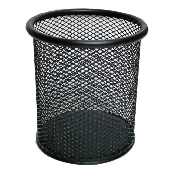 Porta Lapiz Lapicera Cilindrico De Metal Calado Oficina