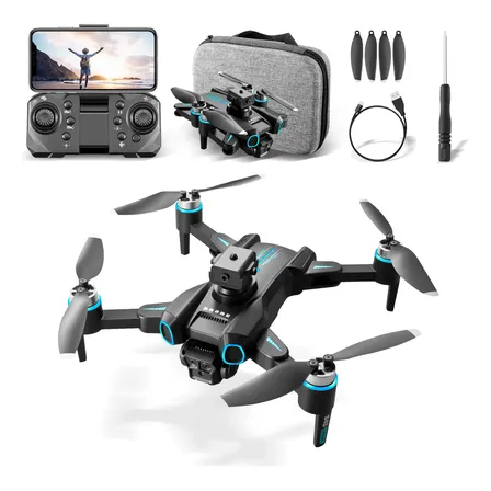 Drone Profissional Ls-s4s Câmera Dupla 4k Hd Motor Brushless Preto