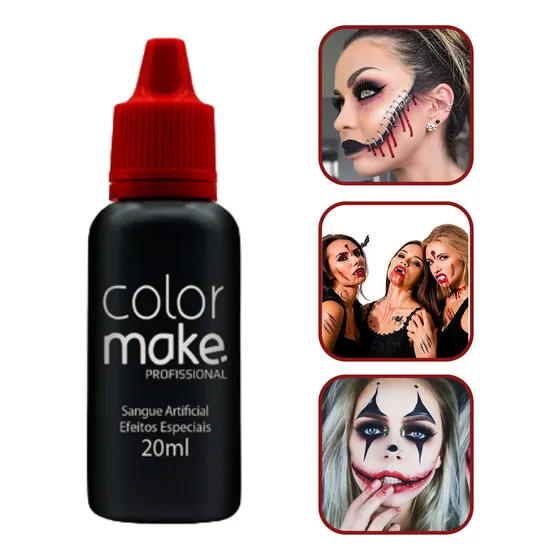 Sangue Artificial Vermelho Escuro Maquiagem 20 Ml