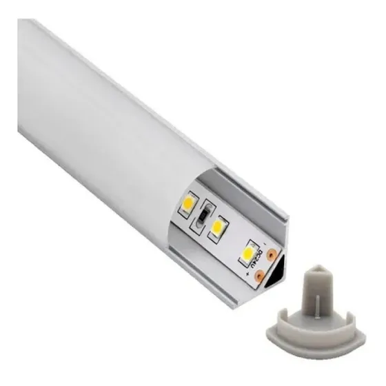 Perfil De Aluminio Para Luz Led Esquinero Bari