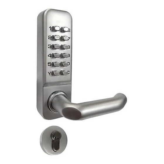 Chapa De Puerta Con Clave, Mxpuk-001, Sistema(mecánico), Ma Color Gris