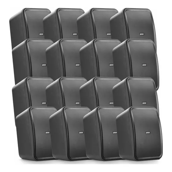 Kit 16 Caixas Som Ambiente Área Externa Hs6 140w Passiva
