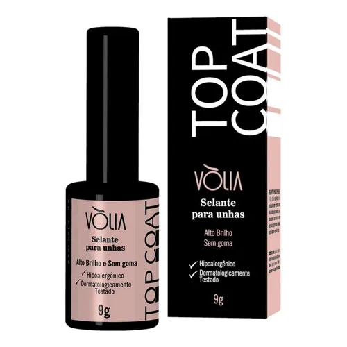 Top Coat Vólia 9ml Selante Para Unhas Topcoat Finalizador