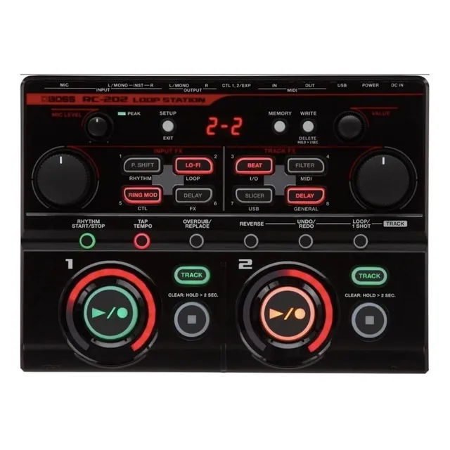 Pedal de efecto Boss RC Loop Station RC-202 negro