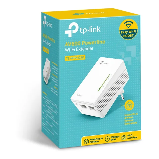 Extensor Powerline Wifi Av600 A 300 Mbps Tl-wpa4220 