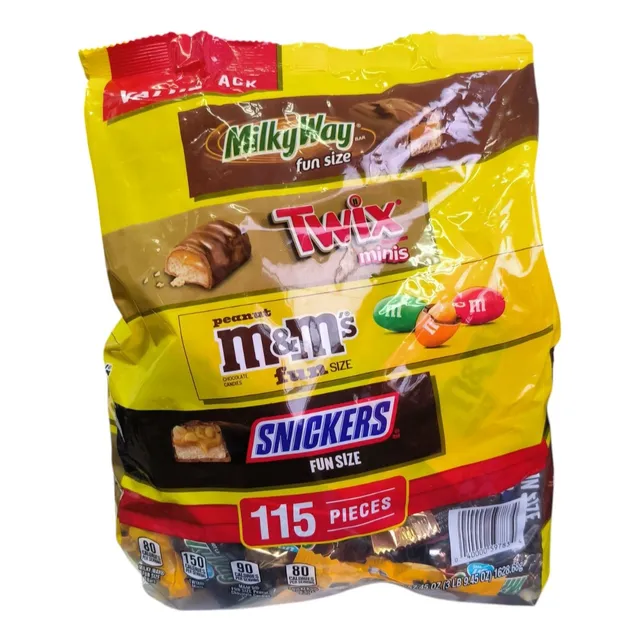 Pack 115 Chocolates Importados Fun Size Snickers M&m 3 Libra