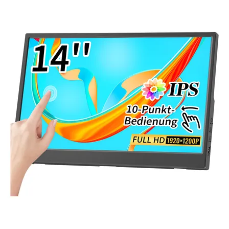 Monitor Portátil De 14 Pulgadastouchmonitor Negro
