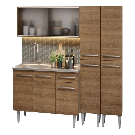 Madesa Gabinete Compacto 169cm Freg. Emilly Rust. 11