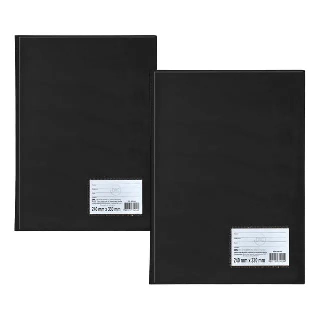Kit 2 Pastas Catálogo C/ 50 Envelopes Plástico  P Documento