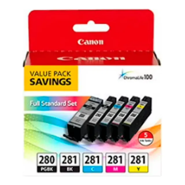 Canon Ink Cartucho Impresora Tinta 280 281 5-pack