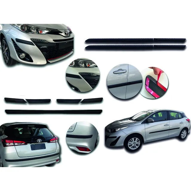 Yaris Sedan 2021 Proteccion Parag+puerta 9 Piez Negro Kenny 