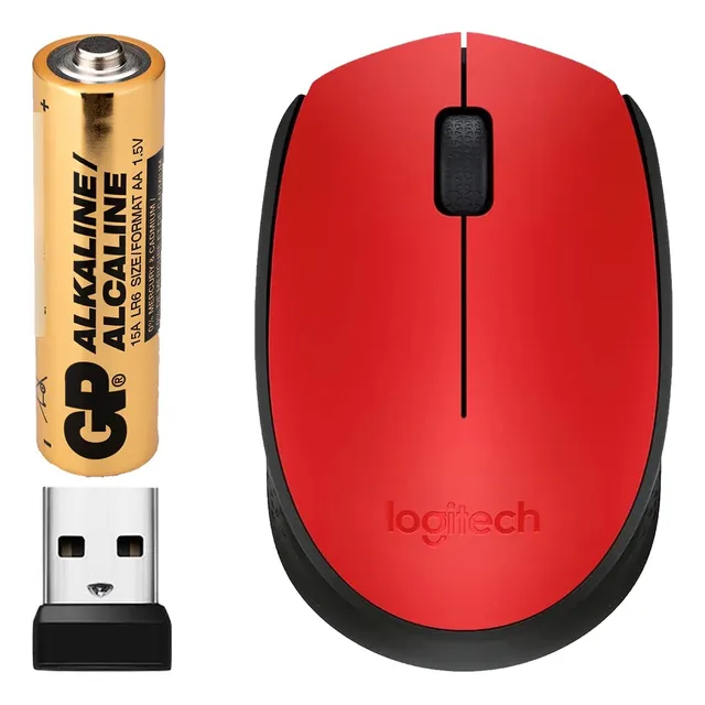 Mouse Inalámbrico Logitech  M170 Plateado Nano Receptor Usb
