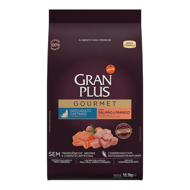 Alimento Gran Plus Menu Castrados Para Gato Adulto Sabor SalmĂŁo Y Frango De 10.1 Kg Alimento Gran Plus Menu Castrados Para Gato Adulto Sabor SalmĂŁo Y Frango De 10.1 Kg