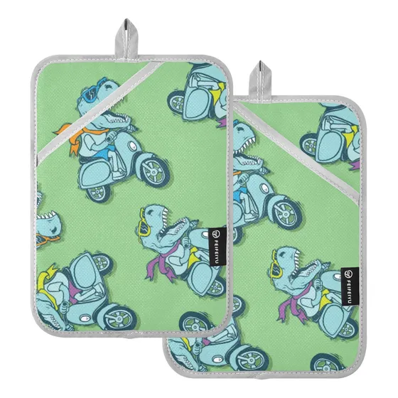 Soporte Para Olla Dinosaurio Motocicleta Almohadilla 2 Horno