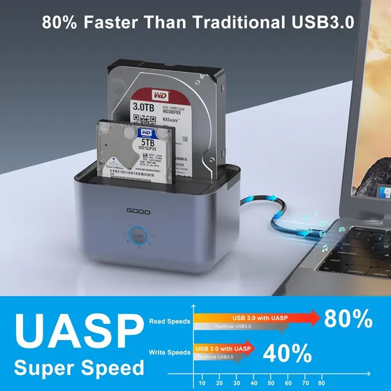 Docking Disco Duro 2.5 3.5 Usb C Externo Duplicador Clonad
