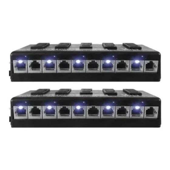 Kit 2 Patch Panel Poe 5 Portas Fast Ethernet