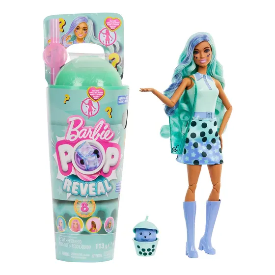 Barbie Pop Reveal Muñeca Boba Tea Té Verde